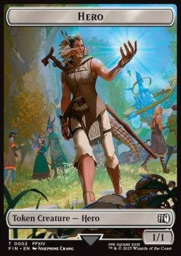 Hero Token (W 1/1) // Treasure Token (V.1)⁣ - Magic: The Gathering - FINAL FANTASY: Tokens⁣ (Token)⁣ [T 2/23]