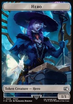Hero Token (W 1/1) // Horror Token (B 2/2) (V.2)⁣ - Magic: The Gathering - FINAL FANTASY: Tokens⁣ (Token)⁣ [T 6/13]
