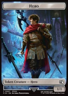 Hero Token (W 1/1) // Bird Token (G 2/2) (V.2)⁣ - Magic: The Gathering - FINAL FANTASY: Tokens⁣ (Token)⁣ [T 7/16]