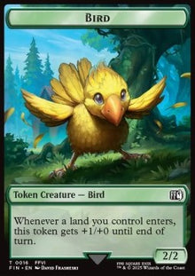 Bird Token (G 2/2) // Wizard Token (B 0/1) (V.1)⁣ - Magic: The Gathering - FINAL FANTASY: Tokens⁣ (Token)⁣ [T 16/14]