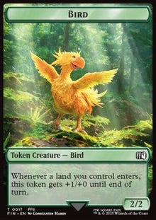 Bird Token (G 2/2) // Wizard Token (B 0/1) (V.4)⁣ - Magic: The Gathering - FINAL FANTASY: Tokens⁣ (Token)⁣ [T 17/15]
