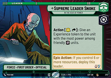 Supreme Leader Snoke, In the Seat of Power (V.1) - Legends of the Force: Extras (Common) [XLOF-270]
