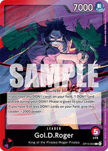 Gol.D.Roger (OP13-003) (V.1) - Carrying on his Will (Leader) [OP13-003]