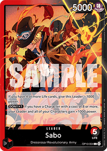 Sabo (OP13-004) (V.1) - Carrying on his Will (Leader) [OP13-004]