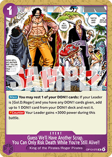 Guess We'll Have Another Scrap. You Can Only Risk Death While You're Still Alive!! (OP13-075) - Carrying on his Will (Uncommon) [OP13-075]