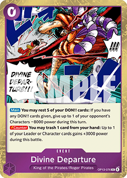 Divine Departure (OP13-076) (V.1) - Carrying on his Will (Rare) [OP13-076]