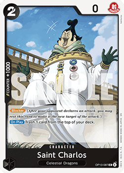 Saint Charlos (OP13-087) - Carrying on his Will (Uncommon) [OP13-087]