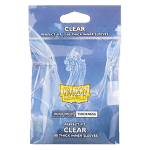 100 Dragon Shield Perfect Fit Thick Inner Sleeves - Clear