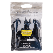 100 Dragon Shield Perfect Fit Thick Inner Sleeves - Black