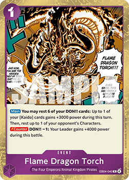 Flame Dragon Torch (EB04-040) - The Azure Sea's Seven (Rare) [OP14-EB04-040]