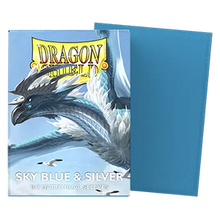 100 Dragon Shield Sleeves - Matte Dual Sky Blue & Silver