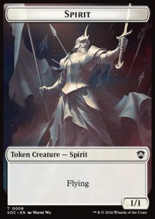 Spirit Token (W 1/1) // Illusion Token (U */*) - Secrets of Strixhaven: Tokens (Token) [TSOS-CT 6/7]