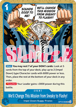 We'll Change This Mission from Sneaky to Flashy! (OP16-059) - The Time of Battle (Uncommon) [OP16-059]