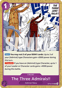 The Three Admirals!! (OP16-076) - The Time of Battle (Uncommon) [OP16-076]