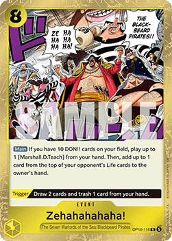 Zehahahahaha! (OP16-116) (V.1) - The Time of Battle (Rare) [OP16-116]