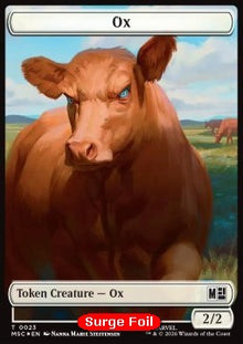 Ox Token (W 2/2) // Construct Token (A 4/4 Flying, haste) (V.2)
