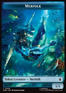 Merfolk Token (U 1/1) // Doombot Token (A 3/3)