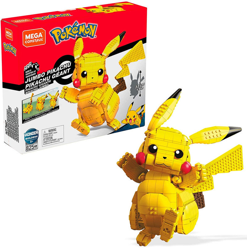 MEGA Construx FVK81 Pokémon Jumbo Pikachu – Bauset mit 806 Teilen