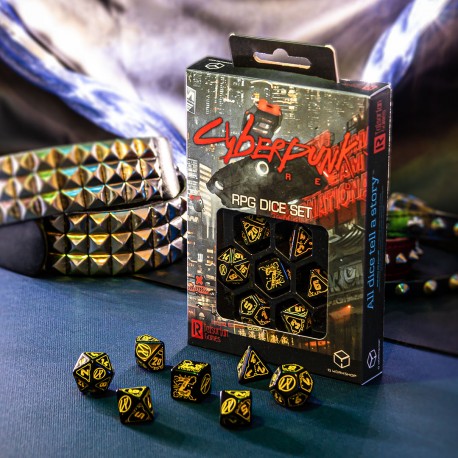 Q Workshop - Cyberpunk Red: Wet Work 7pc RPG Dice Set