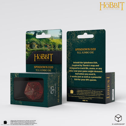 Q Workshop - The Hobbit: D20 Spindown Jumbo Die: Ember