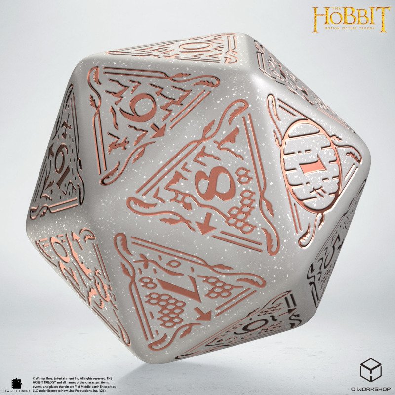 Q Workshop - The Hobbit: D20 Spindown Jumbo Die: Radiant