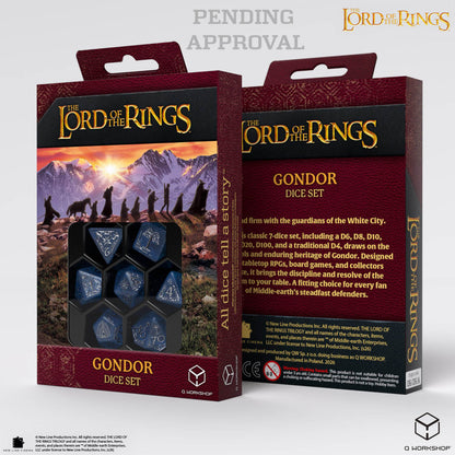 Q Workshop - The Lord of the Rings: 7pc RPG Dice Set: Gondor