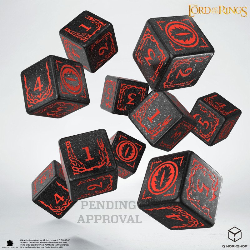 Q Workshop - The Lord of the Rings: D6 Dice Set: Mordor (10 pieces)