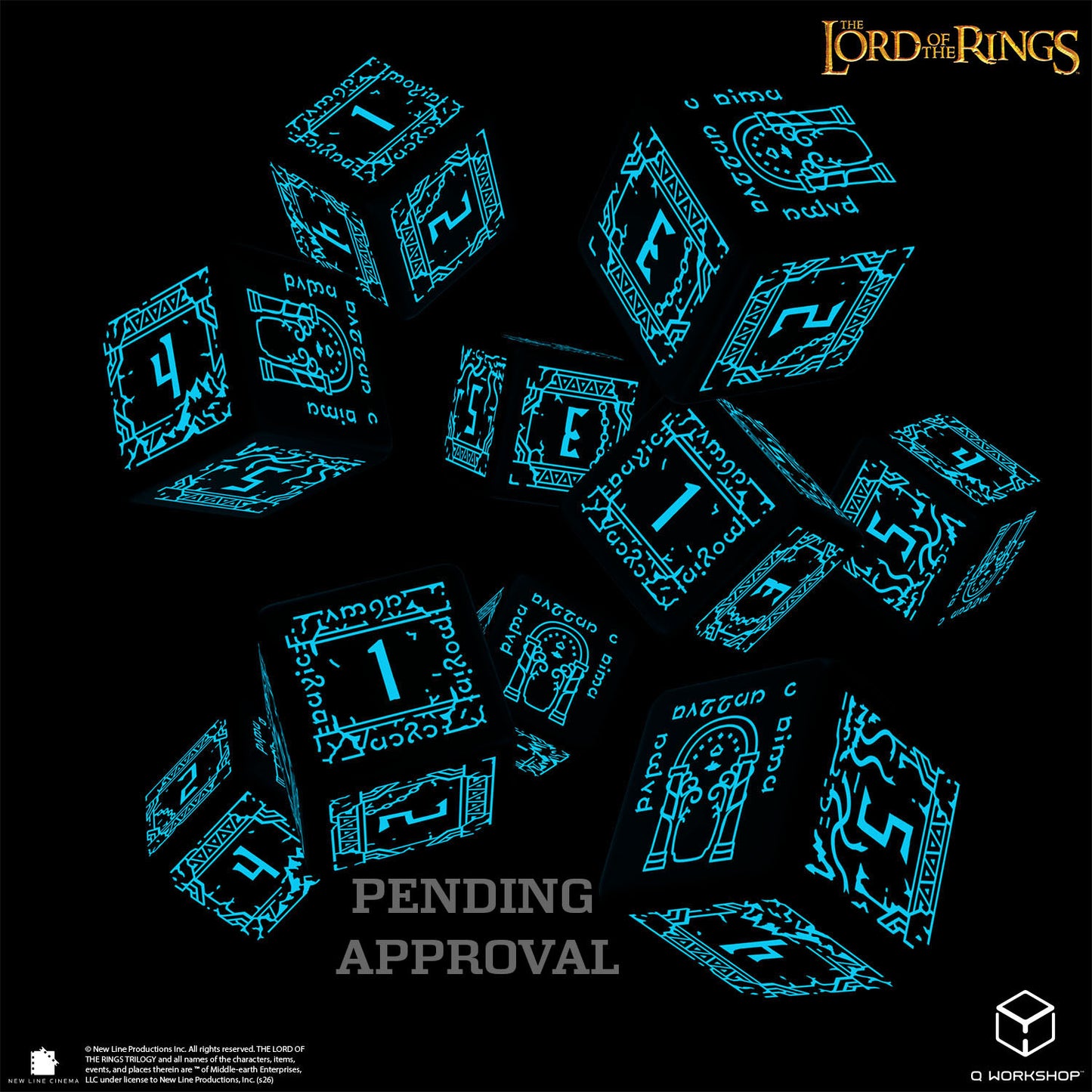 Q Workshop - The Lord of the Rings: D6 Dice Set: Moria (10 pieces)