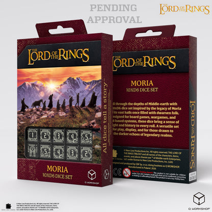 Q Workshop - The Lord of the Rings: D6 Dice Set: Moria (10 pieces)