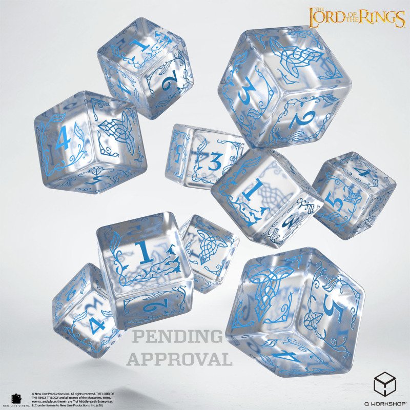 Q Workshop - The Lord of the Rings: D6 Dice Set: Rivendell - Water (10 pieces)