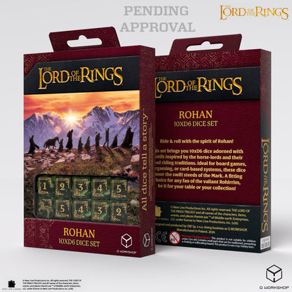 Q Workshop - The Lord of the Rings: D6 Dice Set: Rohan (10 pieces)