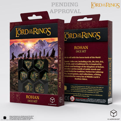 Q Workshop - The Lord of the Rings: 7pc RPG Dice Set: Rohan