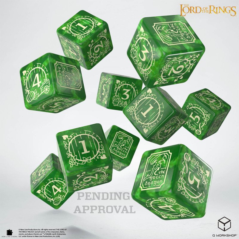 Q Workshop - The Lord of the Rings: D6 Dice Set: Shire (10 pieces)