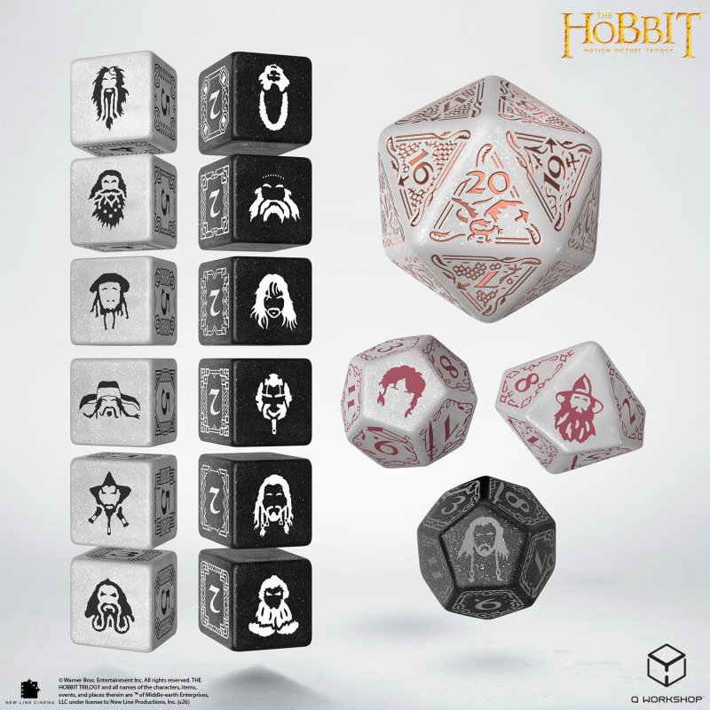 Q Workshop - The Hobbit: TCG Dice Set: Radiant Dawn (16 Dice)
