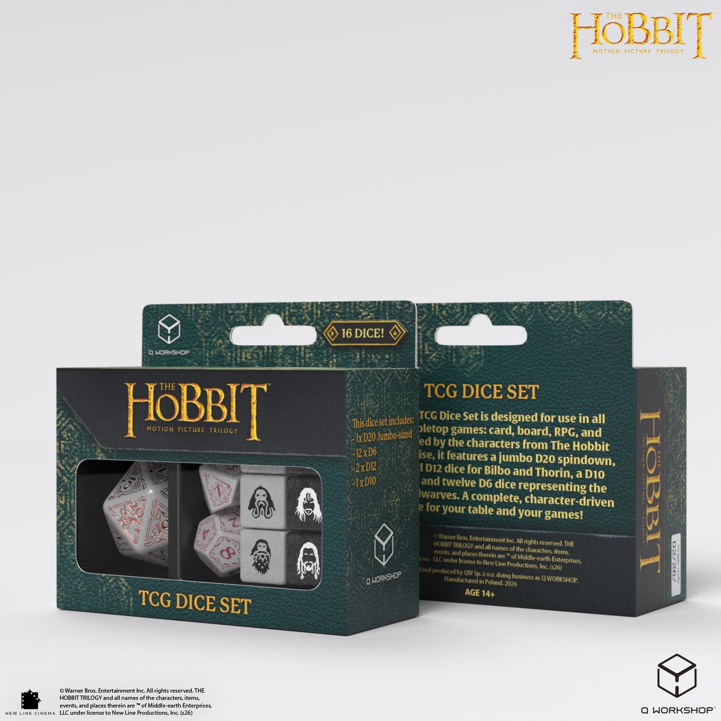 Q Workshop - The Hobbit: TCG Dice Set: Radiant Dawn (16 Dice)