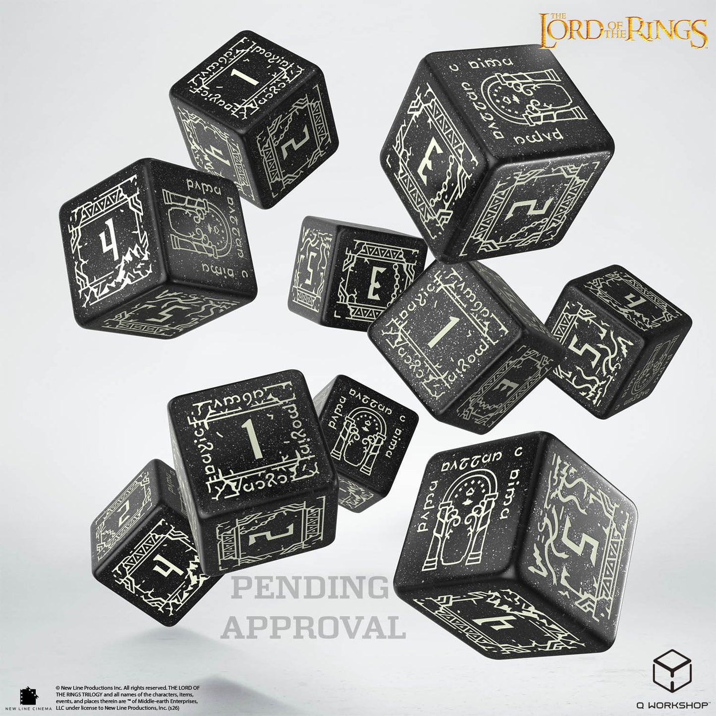 Q Workshop - The Lord of the Rings: D6 Dice Set: Moria (10 pieces)
